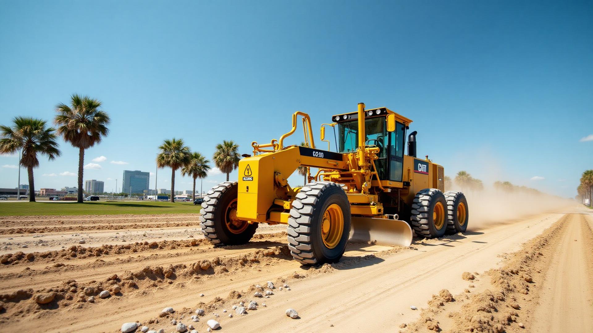 Land grading contractors in Orlando with grading equipment on Florida terrain